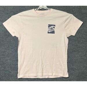 LCM Mens Large T-Shirt Pink California Surfing Skeleton Graphic